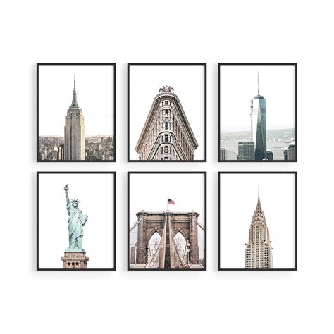 New York City Skyline Wall Art Set