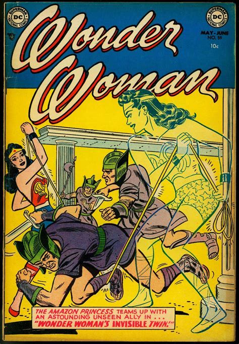 Wonder Woman 59 1953 Dc Golden Age Comic Invisble Twin Vg Comic