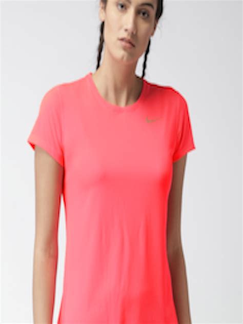 Buy Nike Women Neon Pink Solid As W Nk Brthe Rapid Ss Running T Shirt
