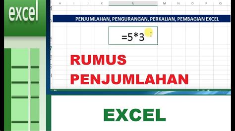 Rumus Penjumlahan Excel Pengurangan Perkalian Pembagian Dan Penjumlahan Banyak Data Excel