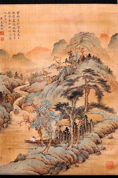 Qian Du A Chinese Scroll Painting On Silk