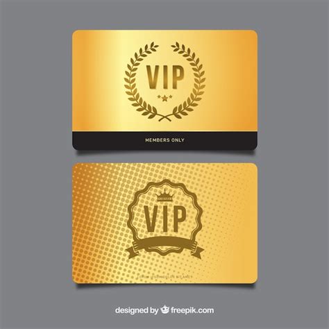 Free Vector Exclusive Vip Cards With Elegant Style