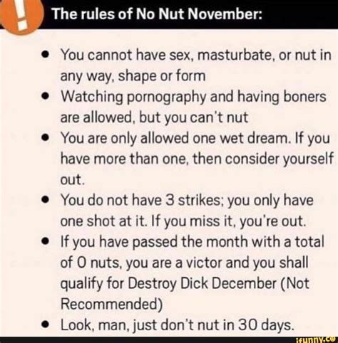 4 The Rules Of No Nut November You Cannot Have Sex Masturbate Or Nut