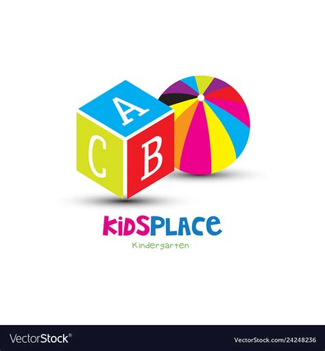 Toys For Kids Place Logo Royalty Free Vector Image