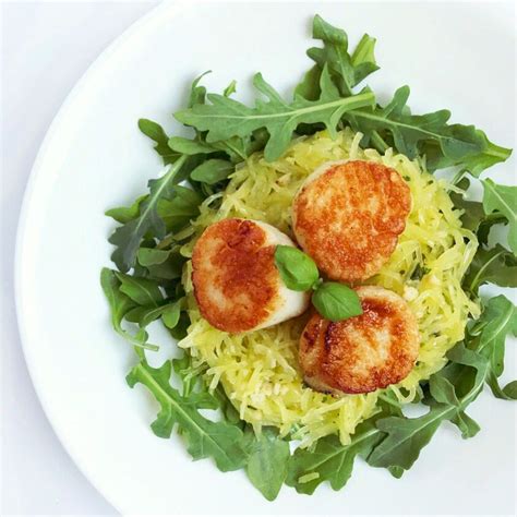 Easy Seared Scallops With Spaghetti Squash The Gerd Chef Recipe