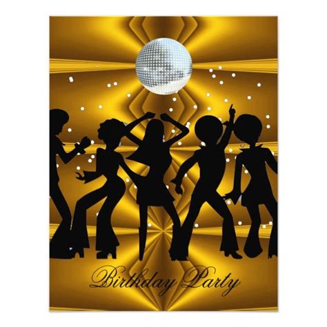 Disco Dance Birthday Party Disco Ball Invitation Zazzle Dance Party
