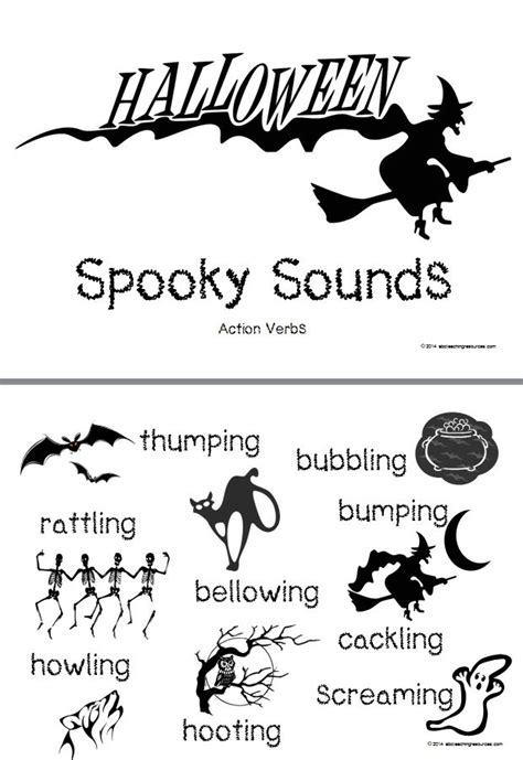 Halloween Spooky Sounds Word List Sound Words Spooky Halloween