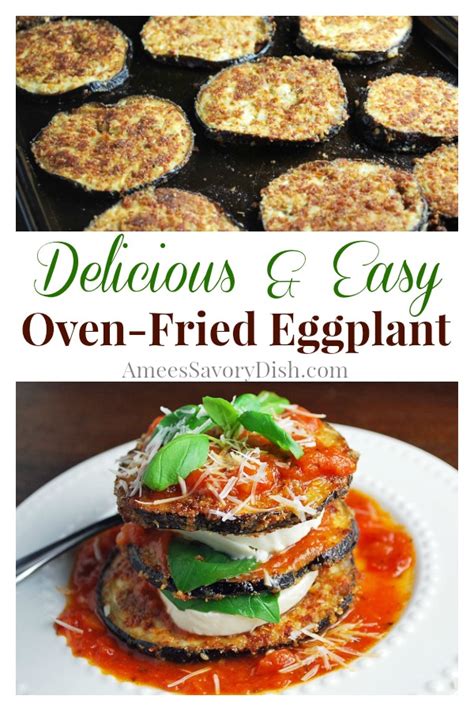 Easy Crispy Baked Eggplant Gluten Free Amees Savory Dish