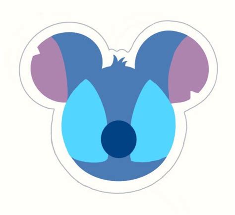 Stitch Mickey Head Sticker Etsy
