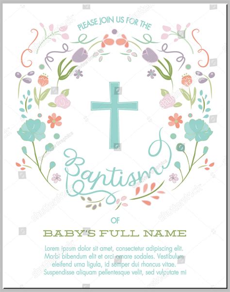 Baptism Invitations Template