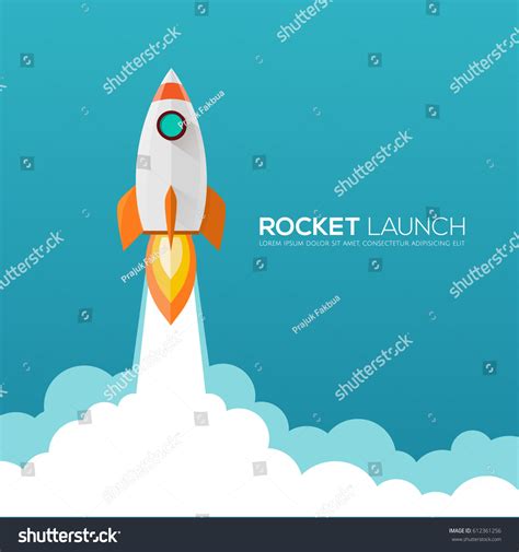 Rocket Launch Shipvector Illustration Concept Business Stock Vector