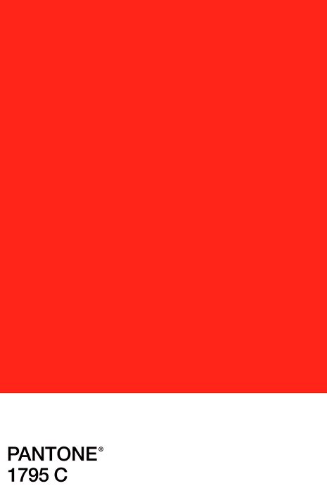 Red Pantone Color Chart