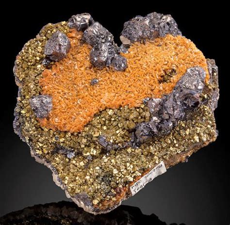 Sphalerite And Siderite On Pyrite And Calcite Trepca Stan Terg Mine
