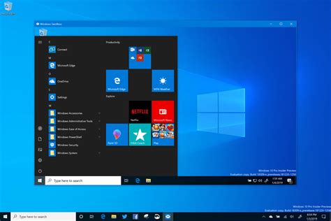 Windows Sandbox In Windows 10 19h1 Build 18309