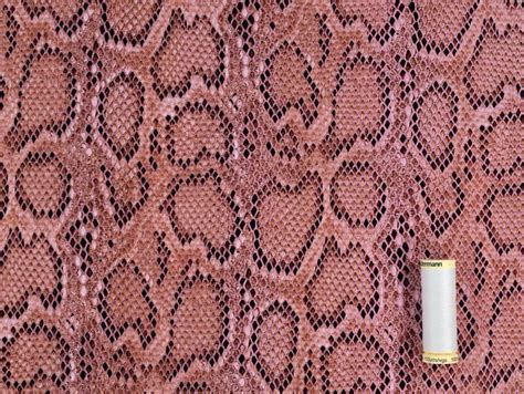 Dressmaking Fabric Medusa Faux Snakeskin Leather Pink Fabric