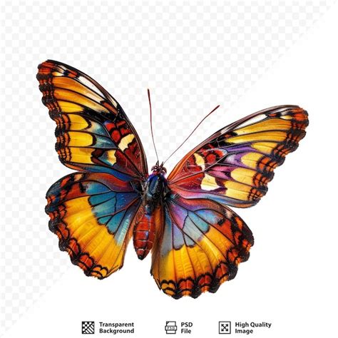 Premium Psd Color Butterfly Isolated On White