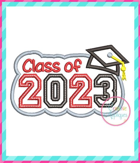 Class Of 2023 Appliqué 10 Sizes Products Swak Embroidery