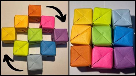 Origami Moving Cubes Sonobe Units Youtube