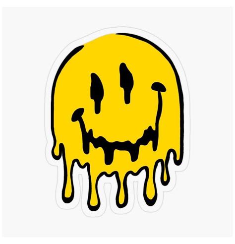 Dripping Smiley Face Transparent Sticker By Ten17 Dripping Smiley