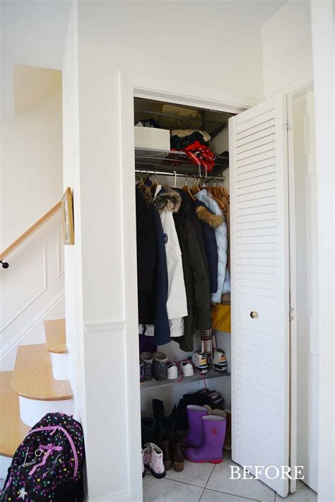 A closet doesn't only help as a place to put your clothes or belonging, it also give effect on your house through the door that. 5 Simple Tips for Small Hall Closet Organization | Front ...