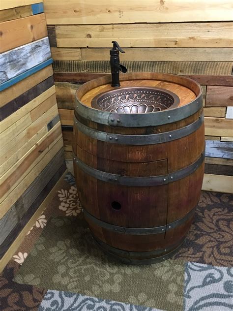 Wine Barrel Copper Sink Vanity