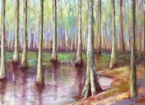 Cypress Trees In The Mississippi Delta Oil 36x48