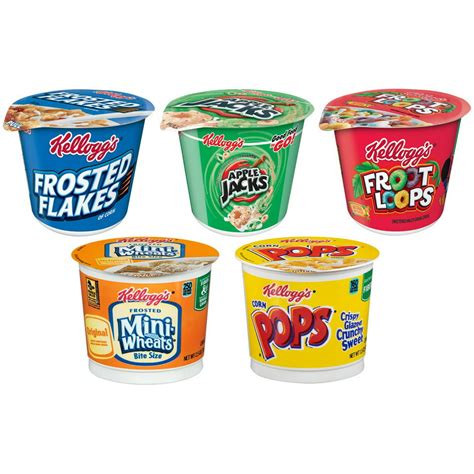 24 Cups Kelloggs Favorites Breakfast Cereal Cups Variety Pack 42