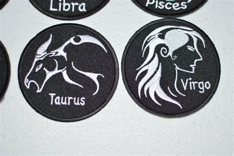 Astrology Zodiac Birth Sign Iron On Embroidered Clothing Etsy