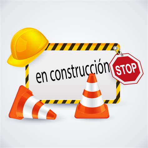 Cartel Conos Y Señales De En Construcción Vector Vector Clipart