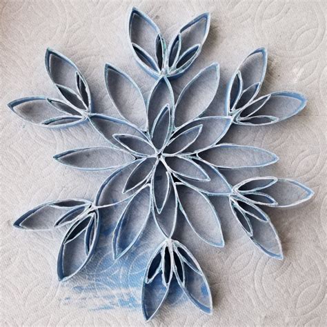 Toilet Paper Roll Snowflake Winter Crafts Woli Creations