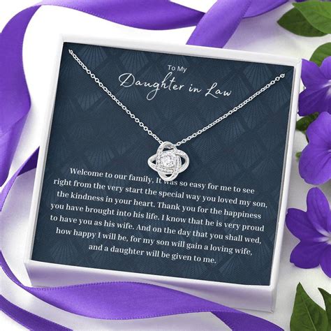 Daughter In Law Wedding T Daughter In Law Necklace Etsy