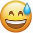Sweat With Smile Emoji Free Download IOS Emojis  Island