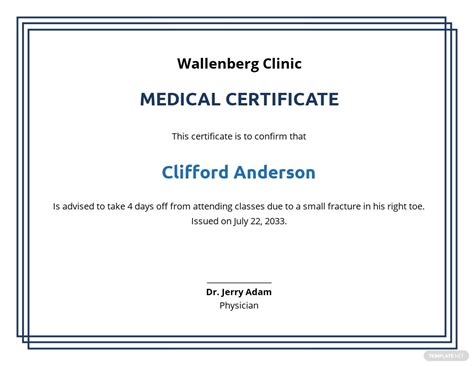 Free Medical Certificate Word Templates 38 Download