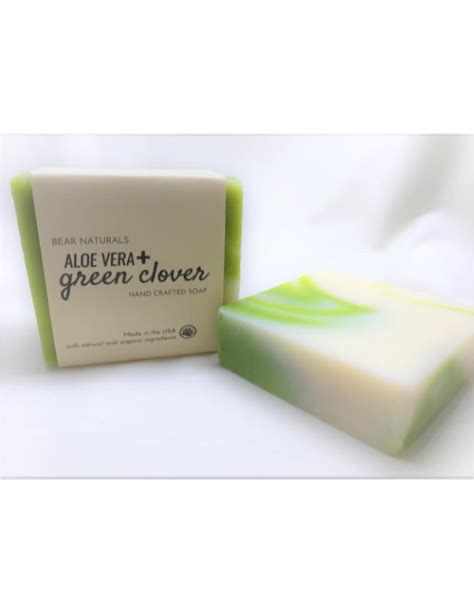 Aloe Vera And Clover Handmade Soap The Bear Den Gallery