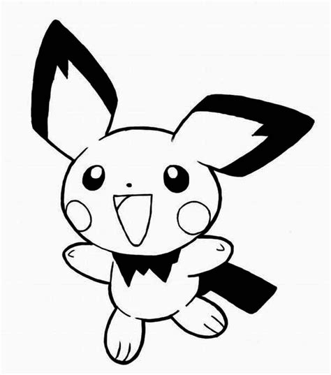 Pichu Is So Excited Coloring Page Color Luna Pokemon Coloring
