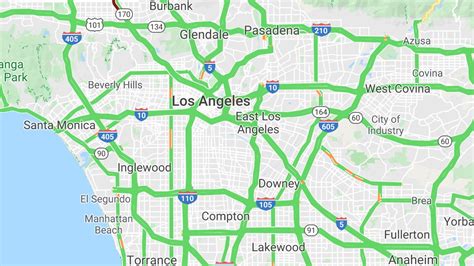 Los Angeles Freeway Traffic Map