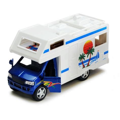 Camper Van Blue Kinsmart 5252d 5 Diecast Model Toy Car Brand New
