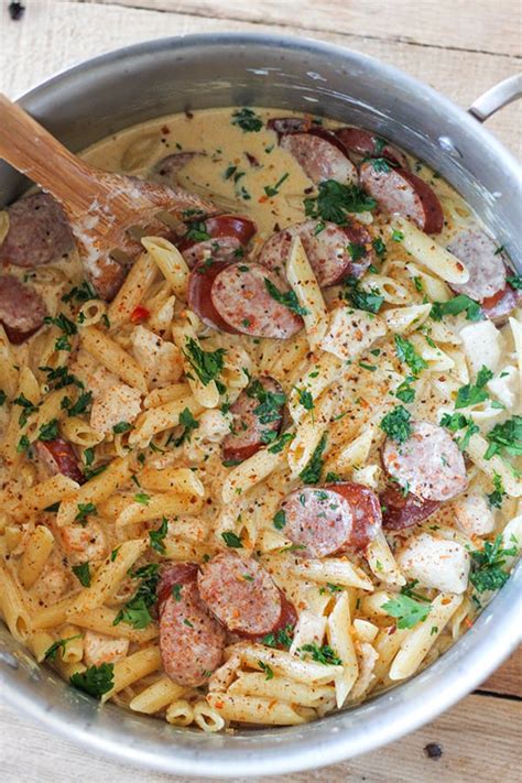 Try this goodness and let me know how you liked it in the. One Pot Cajun Chicken and Sausage Alfredo Pasta - No. 2 Pencil