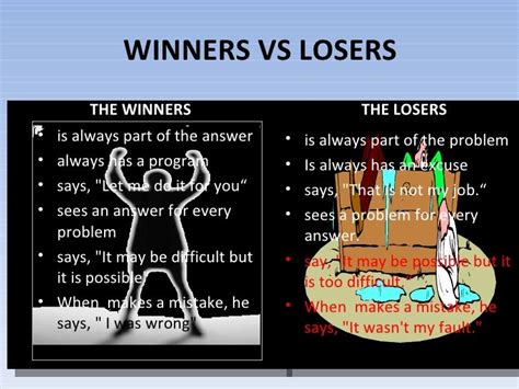 The Winners Vs Losers