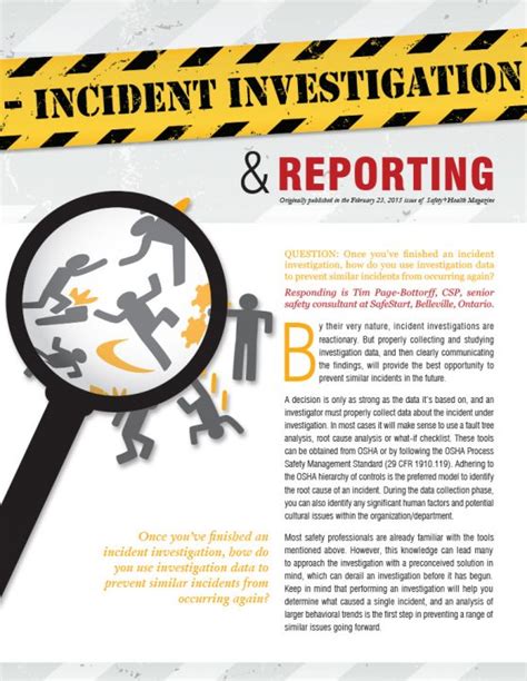 Incident Investigation And Reporting Safestart