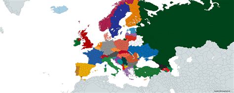 A Map Of Europe I Made On Mapchart Using Eu4 Provinces Reu4