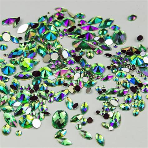 Rainbow Mixed Loose Festival Face Gems 15g Glitter Jewels Etsy