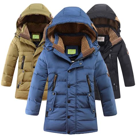 Retail 2018 Winter New Boys Fashion Down Coats Children Long Jacket