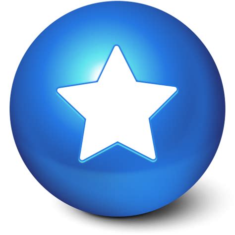 Blue Star Ball Favorites Icon Png Transparent Background Free Download