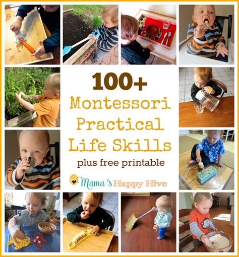 100 Montessori Practical Life Skills Mamas Happy Hive
