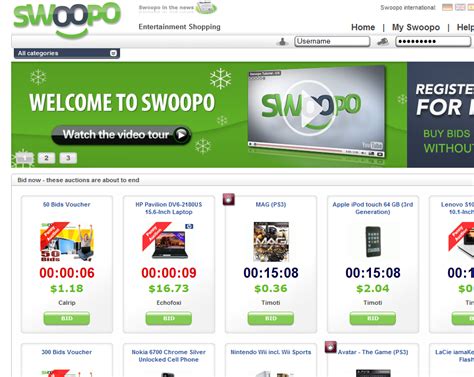 Download scripts nulled: Swoopo Clone Site Script