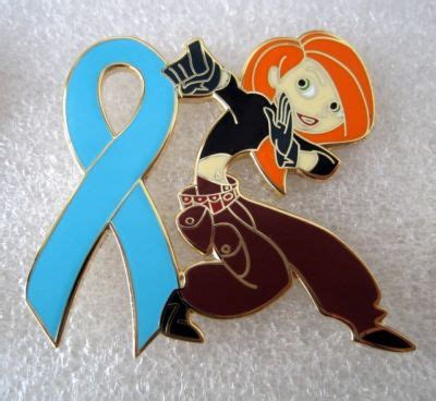 Kim Possible CARTOON TEAL RIBBON PIN Antique Price Guide Details Page