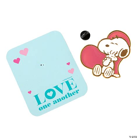 Peanuts® Valentine Pins With Card For 12 Oriental Trading