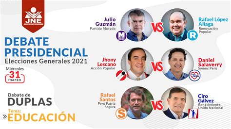 Los periodistas moderadores de las tres fechas serán mónica delta y pedro tenorio, elegidos por los partidos políticos según información del jurado nacional de elecciones. Debate Presidencial JNE 2021: Todo lo que debes saber ...