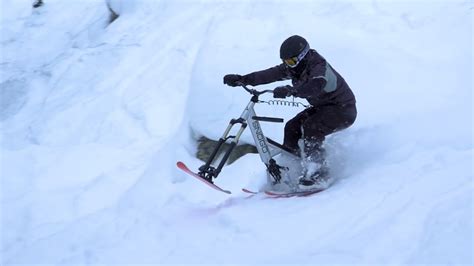 3 Blade Snow Bike Shreds Ski Slopes Youtube